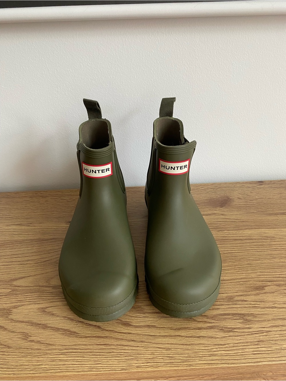 Hunter Short Chelsea Rain Boot - Olive Green NWOT - Picture 7 of 9